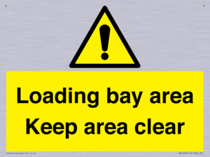 Loading bay area Keep area clear